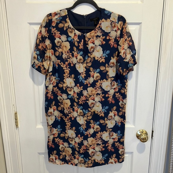 J.Crew Silk Antique Floral Short Sleeve Dress - Picture 2 of 7